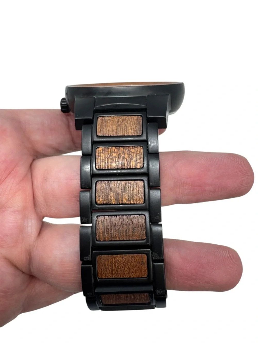 Original Grain Men's‎ Sapele Barrel Black Dial Scuffed Needs Battery